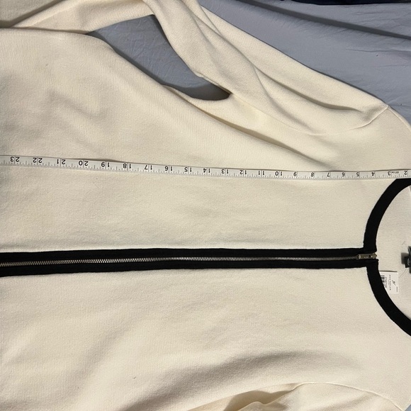 Ann Taylor Zip-Up Knit Jacket – Black & White, Size XL, NWT - Picture 3 of 4